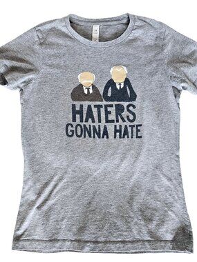 Next Level 'Haters Gonna Hate' Women's T-Shirt, Gray, Size M